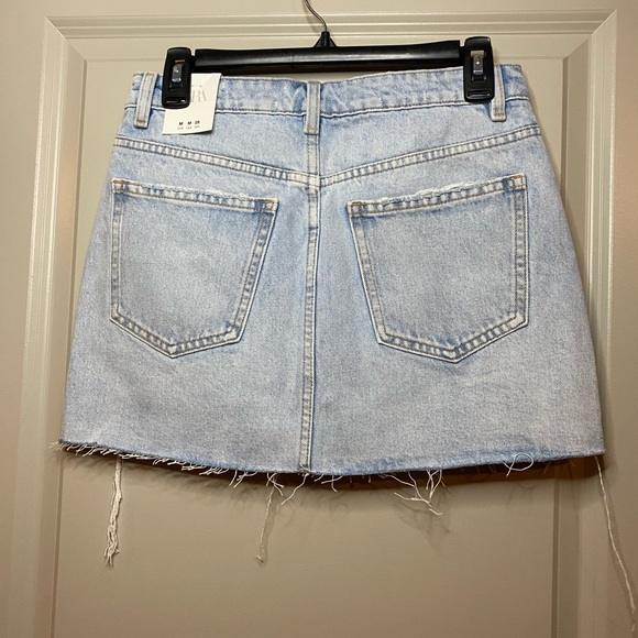 ZARA ASYMMETRICAL DENIM SKIRT - Picture 9 of 9